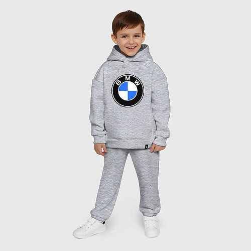 Детский костюм оверсайз Logo BMW / Меланж – фото 4