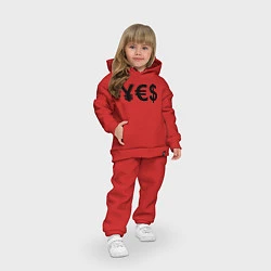 Детский костюм оверсайз YE$, цвет: красный — фото 2