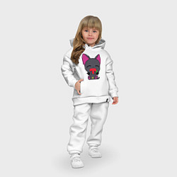 Детский костюм оверсайз Нянпир с клубничкой, цвет: белый — фото 2
