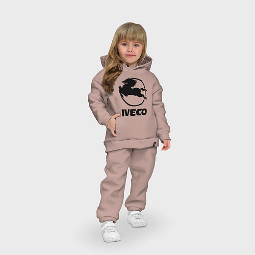 Детский костюм оверсайз Iveco / Пыльно-розовый – фото 3