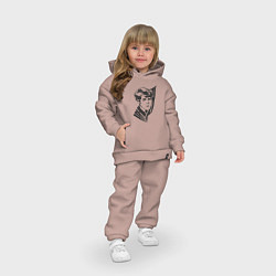 Детский костюм оверсайз Юный Есенин, цвет: пыльно-розовый — фото 2