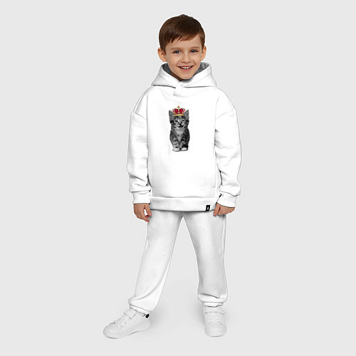 Детский костюм оверсайз Meow kitten / Белый – фото 4