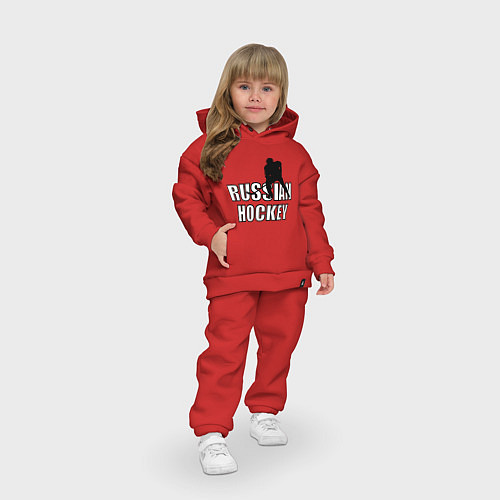 Детский костюм оверсайз Russian hockey / Красный – фото 3