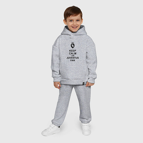 Детский костюм оверсайз Keep Calm & Juventus fan / Меланж – фото 4
