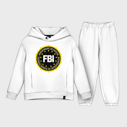 Детский костюм оверсайз FBI Departament, цвет: белый