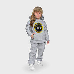 Детский костюм оверсайз FBI Departament, цвет: меланж — фото 2