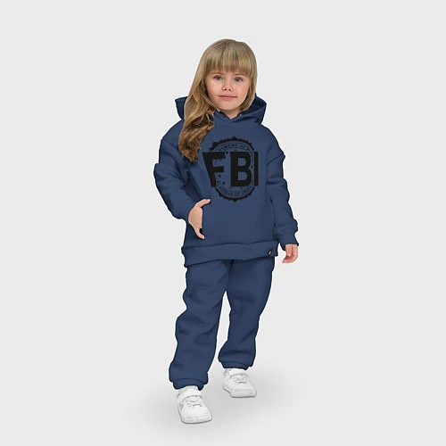Детский костюм оверсайз FBI Agency / Тёмно-синий – фото 3