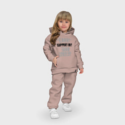 Детский костюм оверсайз Support only, цвет: пыльно-розовый — фото 2