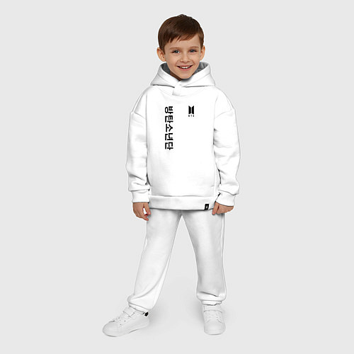 Детский костюм оверсайз BTS Korea / Белый – фото 4