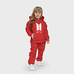 Детский костюм оверсайз BTS SUGA, цвет: красный — фото 2