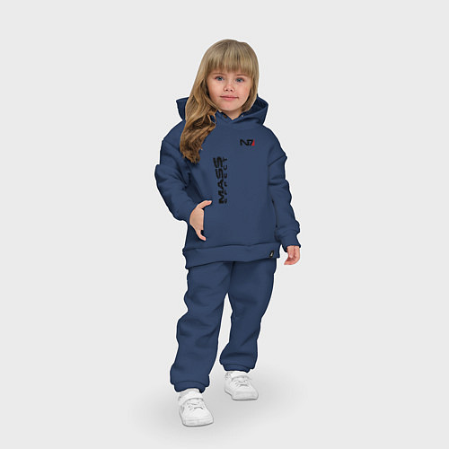 Детский костюм оверсайз MASS EFFECT N7 / Тёмно-синий – фото 3