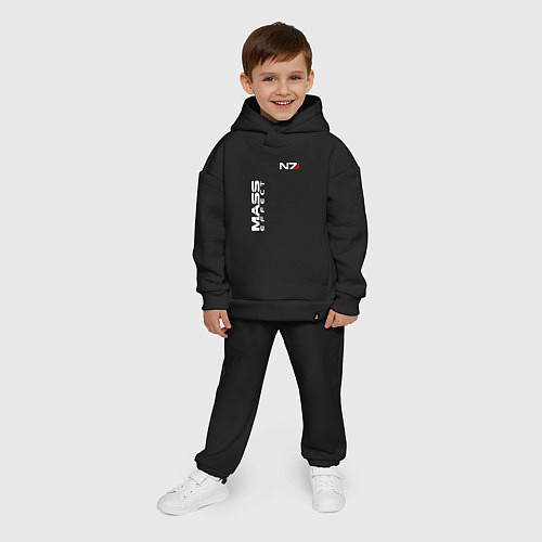 Детский костюм оверсайз MASS EFFECT N7 / Черный – фото 4