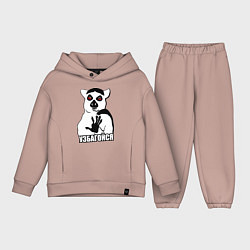 Детский костюм оверсайз Узбагойся, цвет: пыльно-розовый