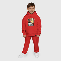Детский костюм оверсайз GTA V: Man & Dog Dark, цвет: красный — фото 2