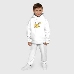 Детский костюм оверсайз Радостный Пикачу, цвет: белый — фото 2