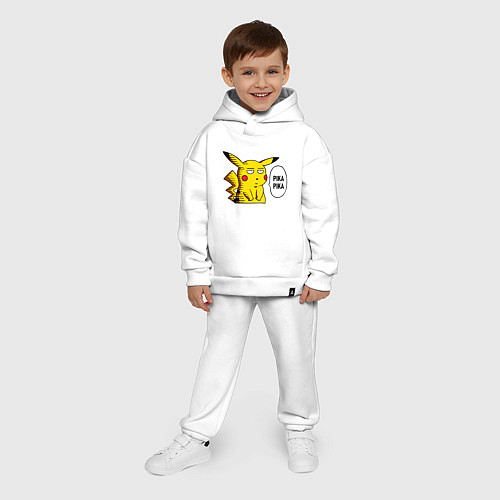 Детский костюм оверсайз Pika Pika Okay / Белый – фото 4