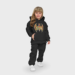 Детский костюм оверсайз BAT logo, цвет: черный — фото 2