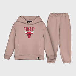 Детский костюм оверсайз CHICAGO BULLS, цвет: пыльно-розовый