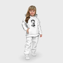 Детский костюм оверсайз Товарищ Сталин, цвет: белый — фото 2