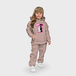 Детский костюм оверсайз MONOKUMA, цвет: пыльно-розовый — фото 2
