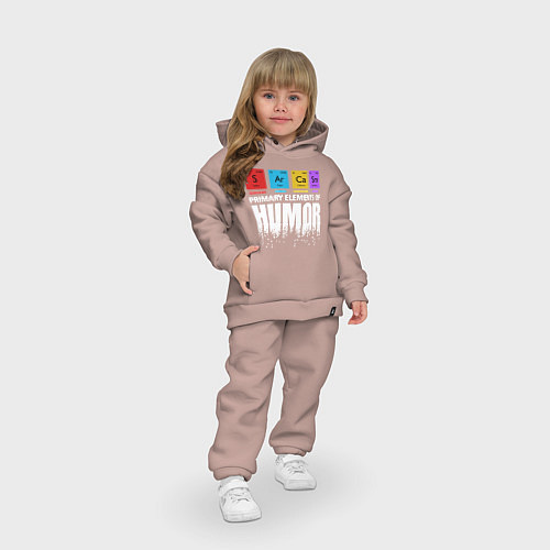 Детский костюм оверсайз Sarcasm / Пыльно-розовый – фото 3