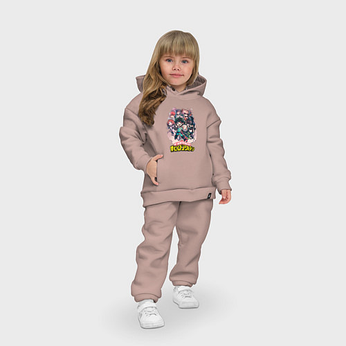 Детский костюм оверсайз Моя Геройская Академия / Пыльно-розовый – фото 3