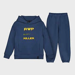 Детский костюм оверсайз AWP killer 2, цвет: тёмно-синий