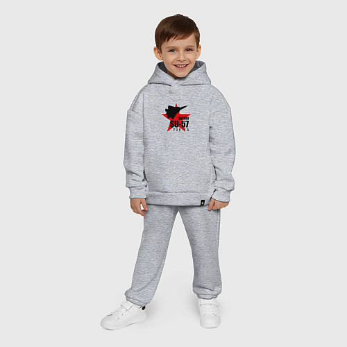 Детский костюм оверсайз Sukhoi SU - 57 / Меланж – фото 4