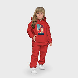 Детский костюм оверсайз Гию Томиока, цвет: красный — фото 2