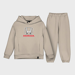 Детский костюм оверсайз HONDA, цвет: миндальный