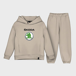 Детский костюм оверсайз SKODA, цвет: миндальный