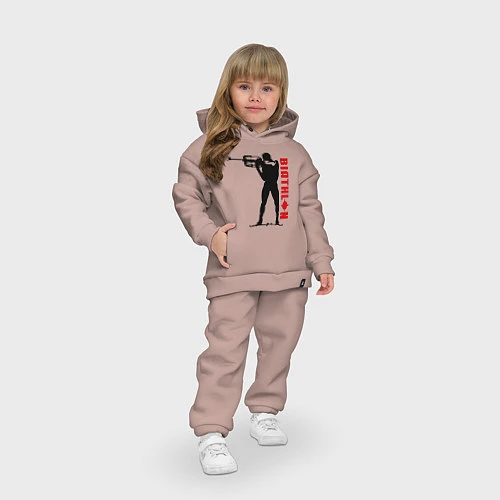 Детский костюм оверсайз Биатлон / Пыльно-розовый – фото 3