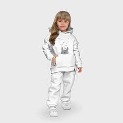 Детский костюм оверсайз Любопытный Тоторо и Сажа, цвет: белый — фото 2