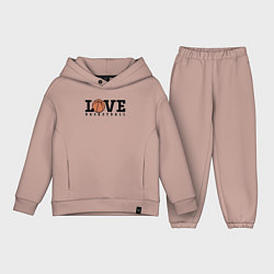 Детский костюм оверсайз Love Basketball, цвет: пыльно-розовый