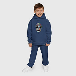 Детский костюм оверсайз Tosh Cool skull, цвет: тёмно-синий — фото 2