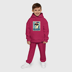 Детский костюм оверсайз Rainbow Dash swag, цвет: маджента — фото 2