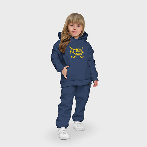 Детский костюм оверсайз Питтсбург Пингвинз / Тёмно-синий – фото 3