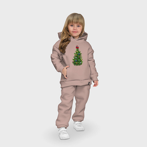 Детский костюм оверсайз Among us елка / Пыльно-розовый – фото 3