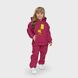 Детский костюм оверсайз Задница Барта, цвет: маджента — фото 2