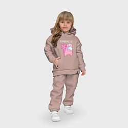 Детский костюм оверсайз AMONG US - МИЛОТА, цвет: пыльно-розовый — фото 2