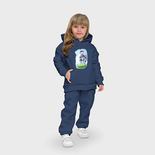Детский костюм оверсайз Гуляющая Ци Ци / Тёмно-синий – фото 3