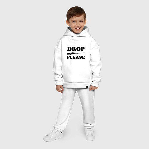 Детский костюм оверсайз Drop Please / Белый – фото 4