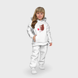 Детский костюм оверсайз Влюбленная девочка, цвет: белый — фото 2