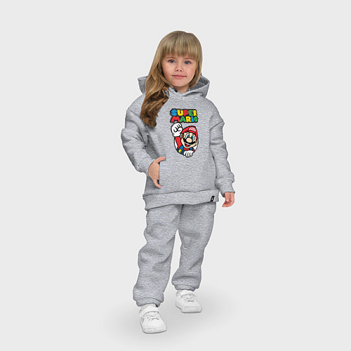 Детский костюм оверсайз Mario / Меланж – фото 3