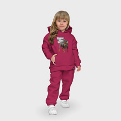 Детский костюм оверсайз ЧОП - ротвейлер из GTA 5, цвет: маджента — фото 2