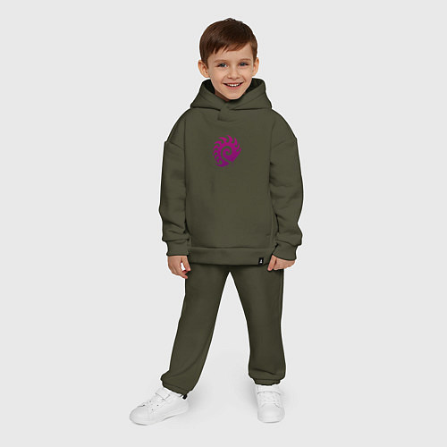 Детский костюм оверсайз Zerg logo Purple / Хаки – фото 4