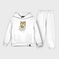 Детский костюм оверсайз Ягуар, цвет: белый