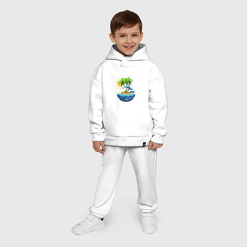 Детский костюм оверсайз Морской мир / Белый – фото 4