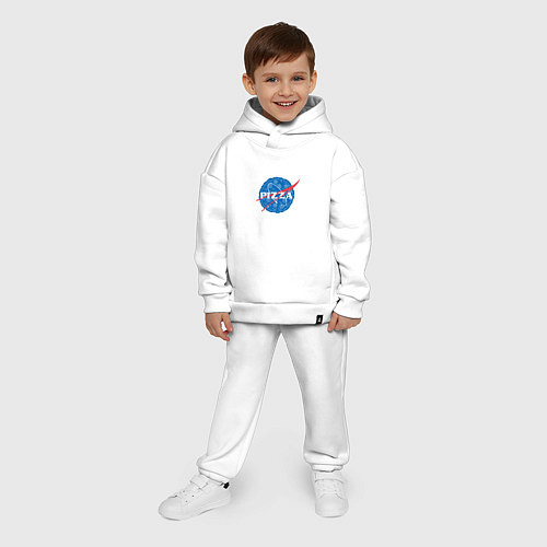 Детский костюм оверсайз NASA Pizza / Белый – фото 4