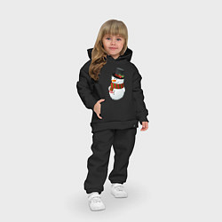 Детский костюм оверсайз Снеговик, цвет: черный — фото 2